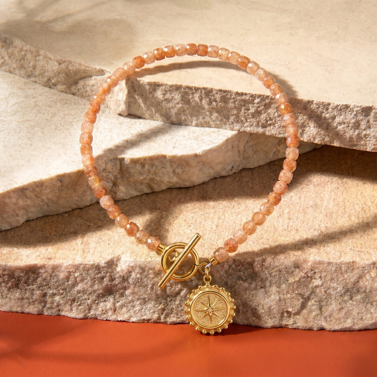 Customized for Stella J. from Palm Springs, CA - Golden Sunstone Abundance Bracelet 4-5mm