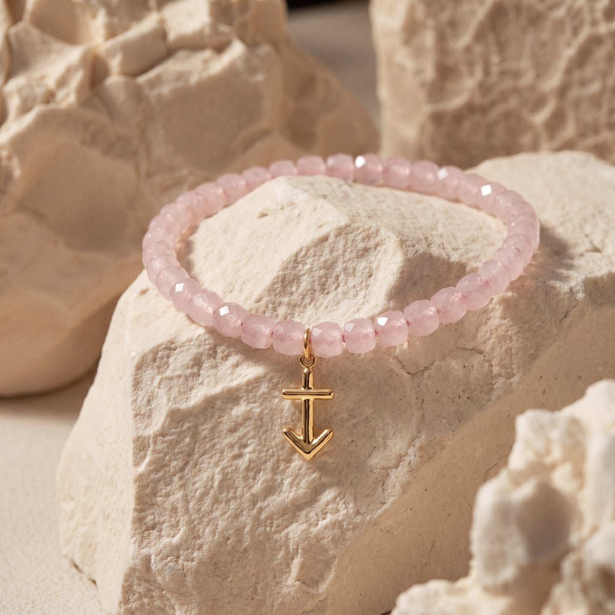 Customized for Jackson O. from Orlando, FL - Rose Quartz Love Bracelet 4-5mm
