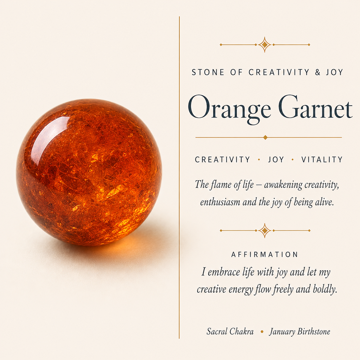 Orange Garnet stone reference